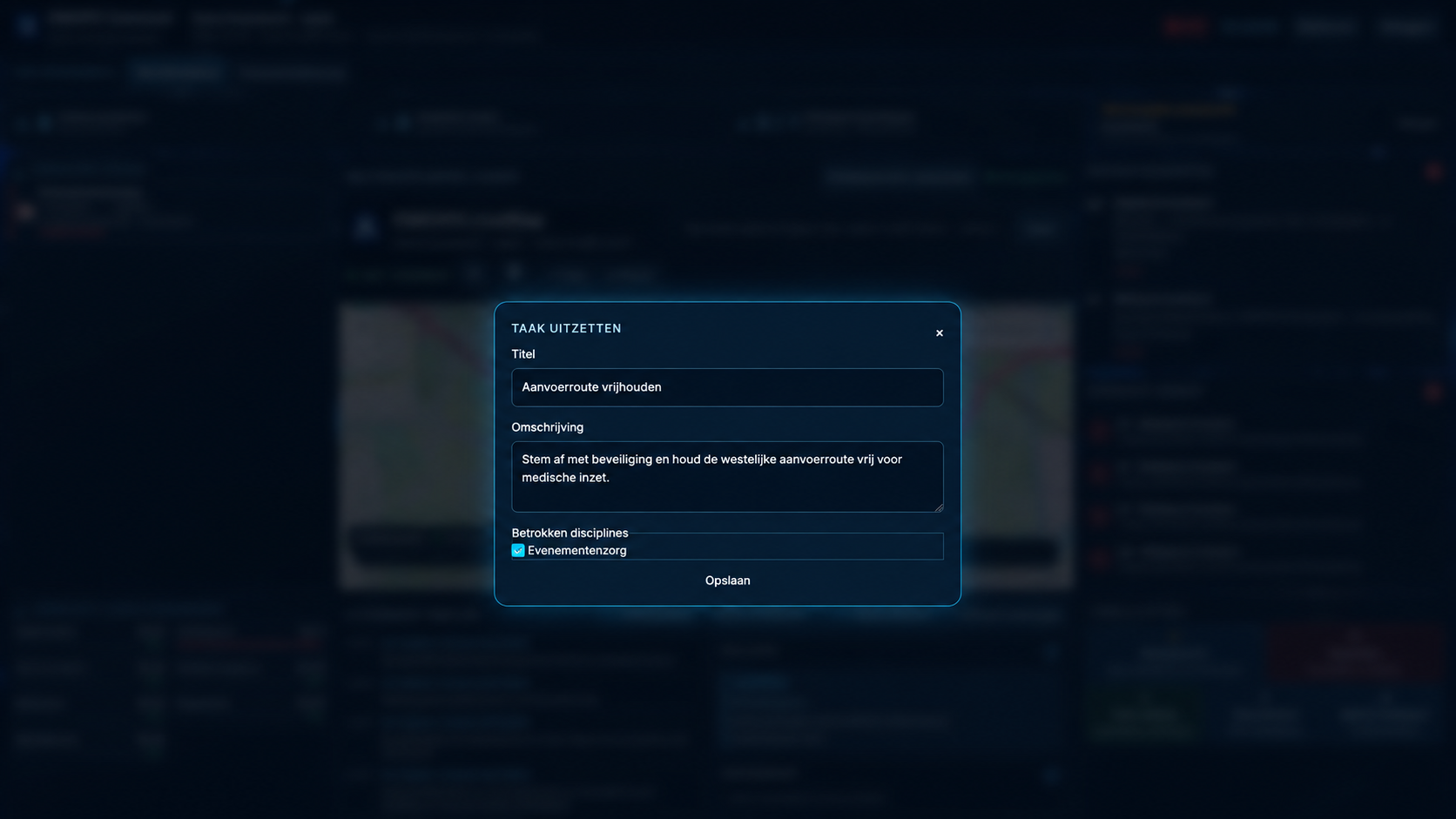 ONEOPS Command taak uitzetten